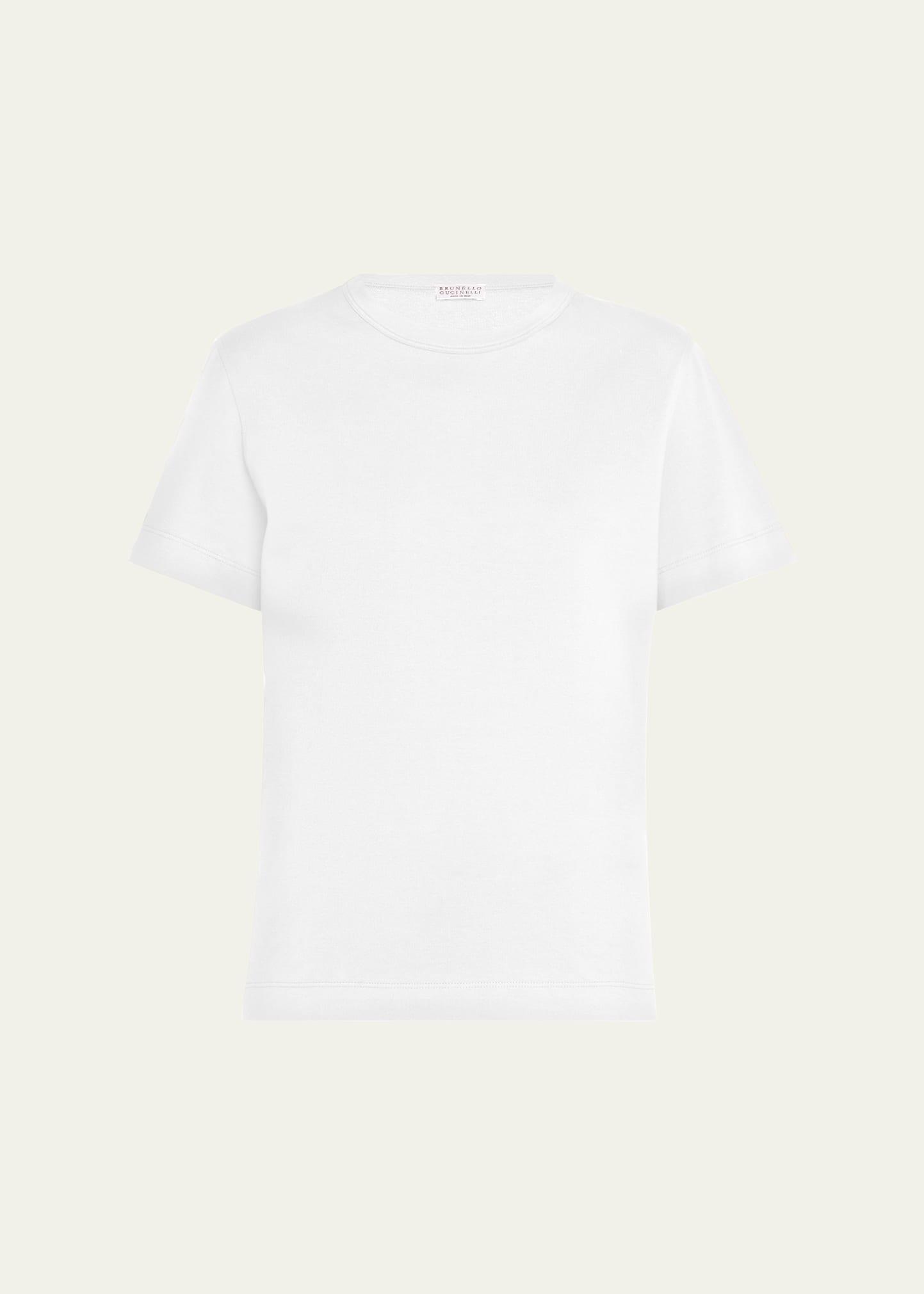 monili neck cotton jersey boxy t-shirt