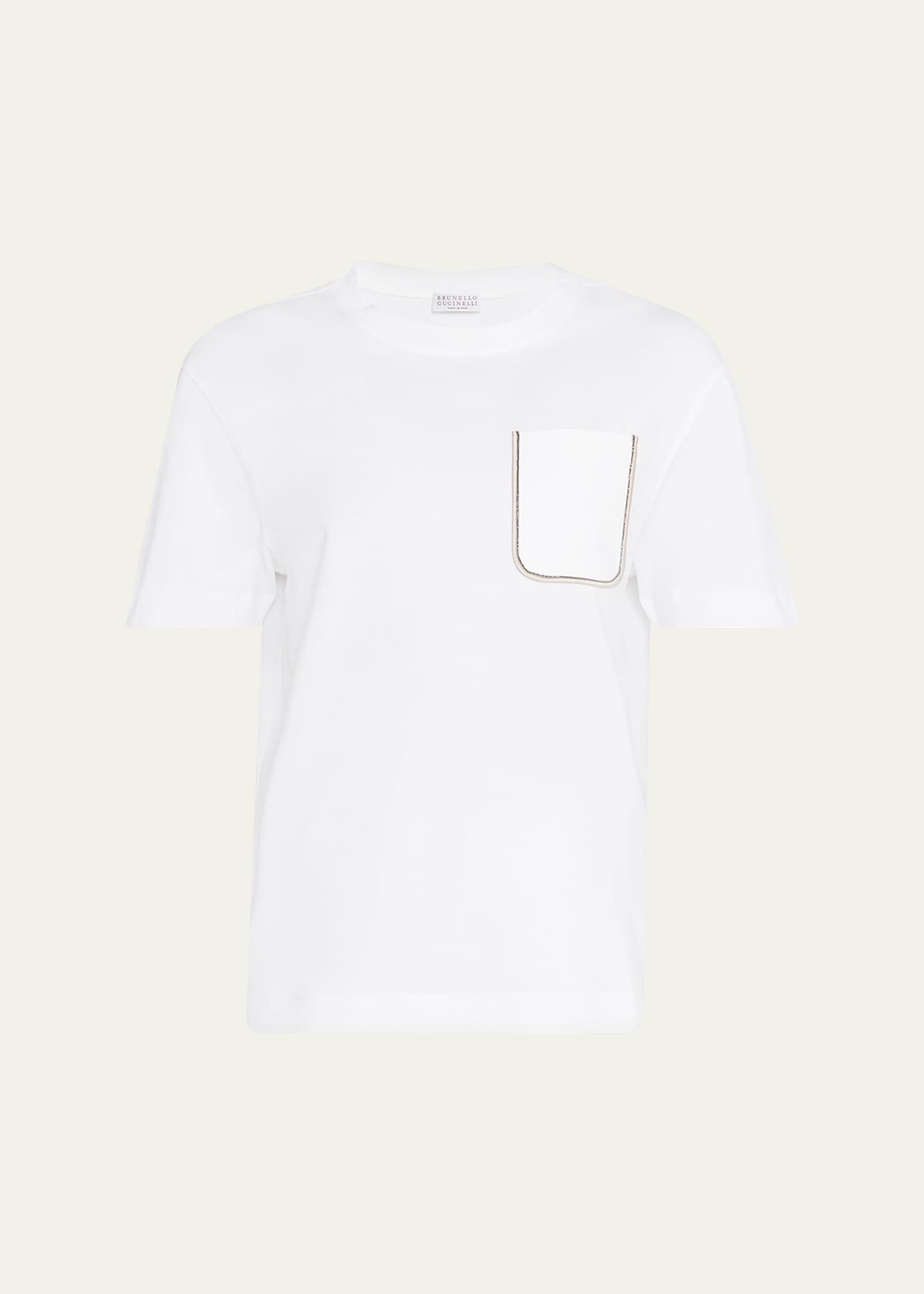 monili satin pocket cotton jersey t-shirt