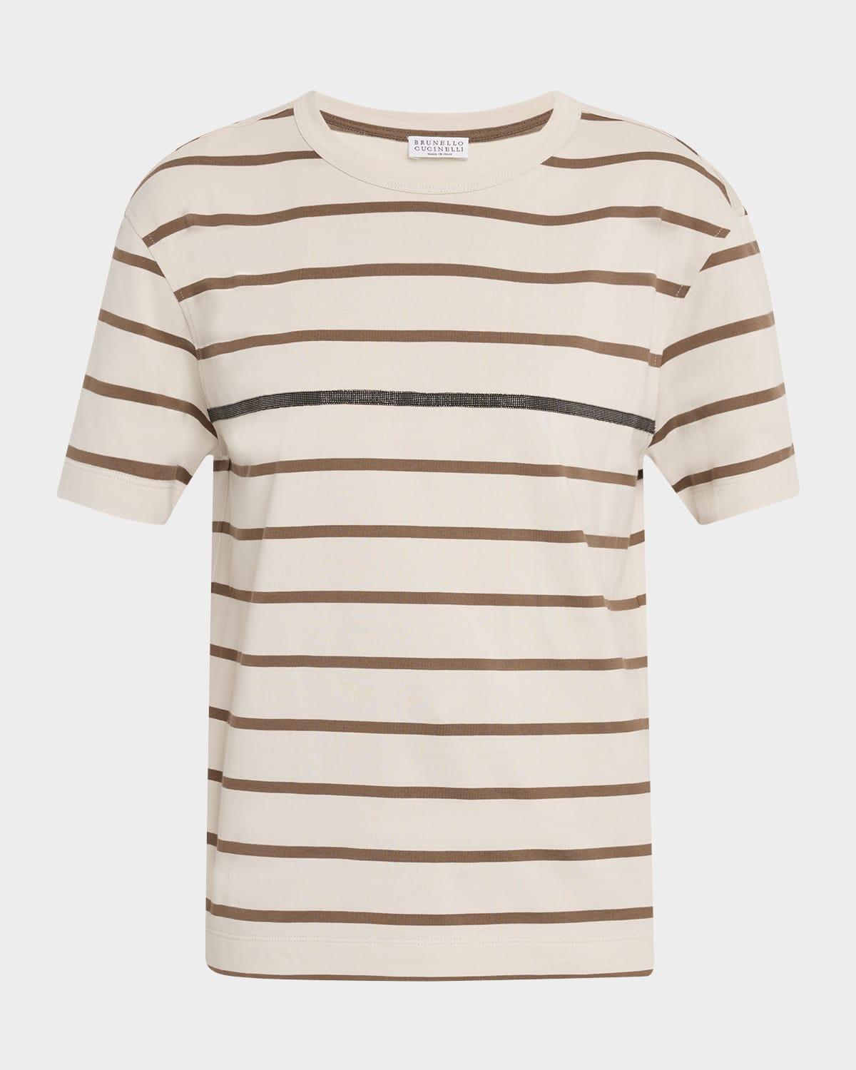 monili striped short-sleeve cotton t-shirt
