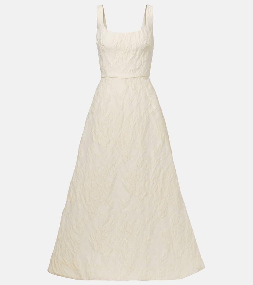 monique lhuillier floral jacquard gown