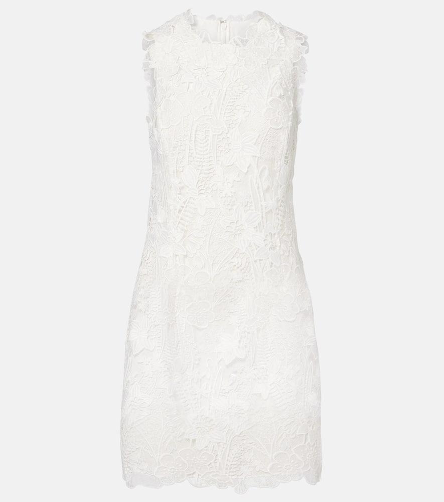 monique lhuillier floral lace minidress