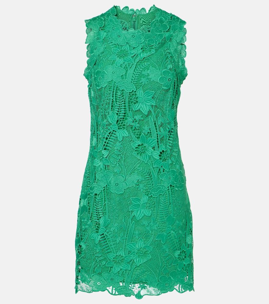 monique lhuillier floral lace minidress