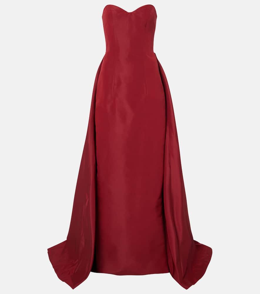 monique lhuillier silk faille gown