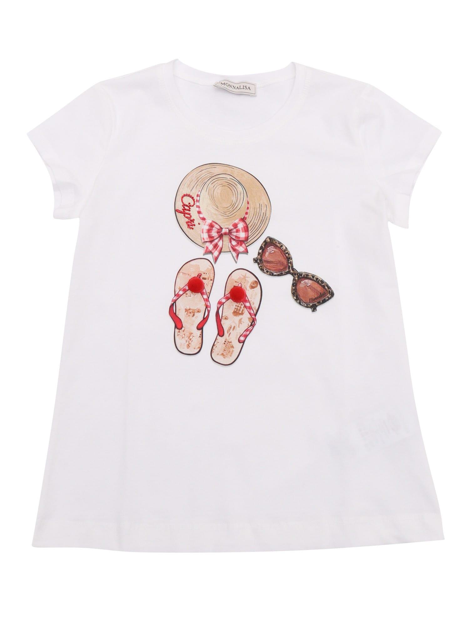 monnalisa beach time jersey t-shirt