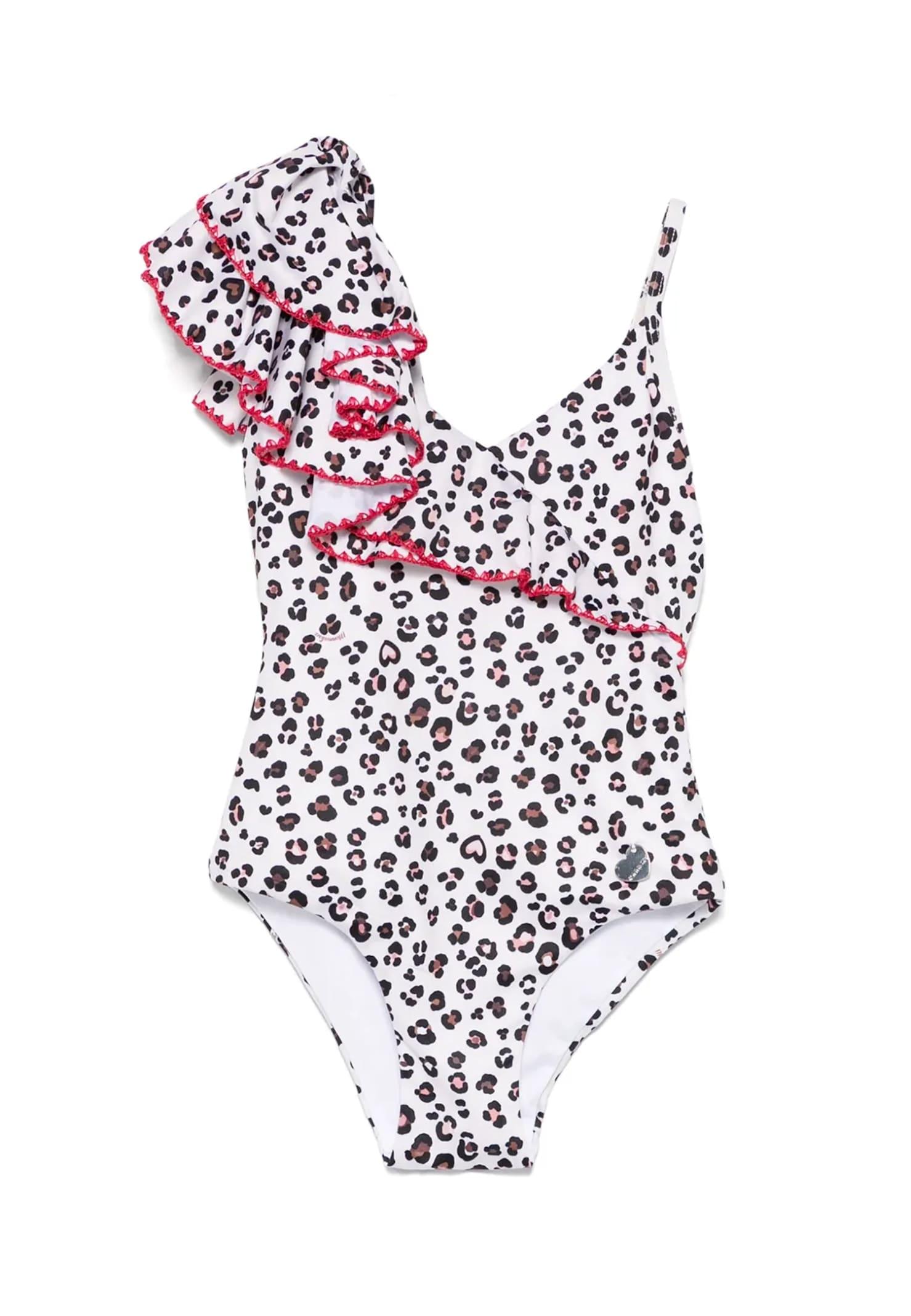 monnalisa beige swimsuit for girl