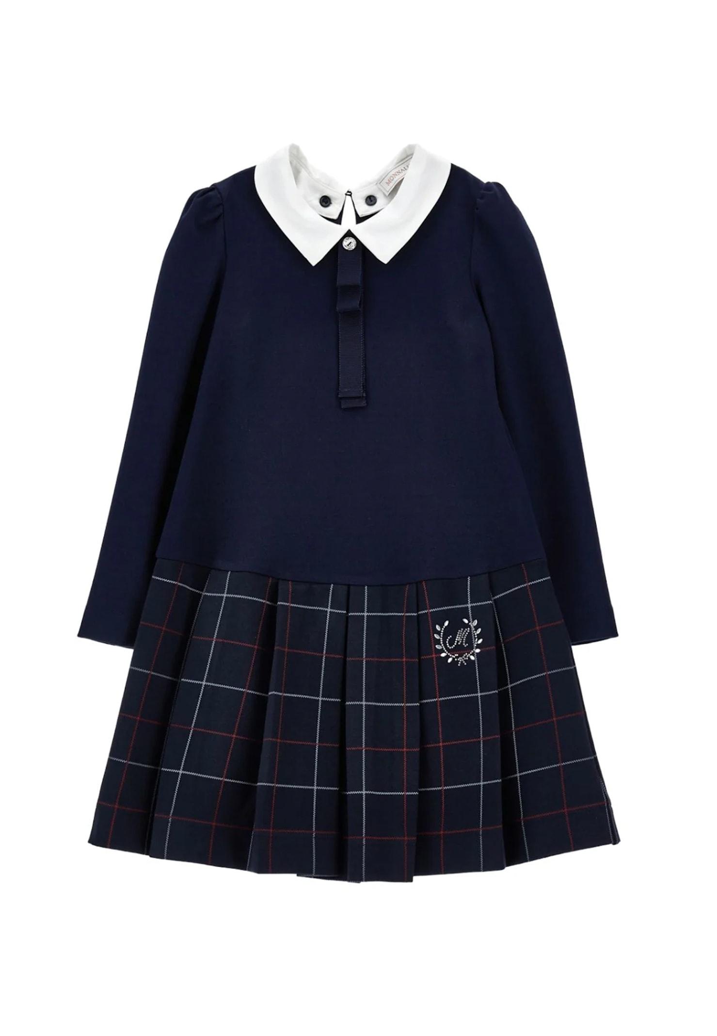 monnalisa blue dress for girl with logo