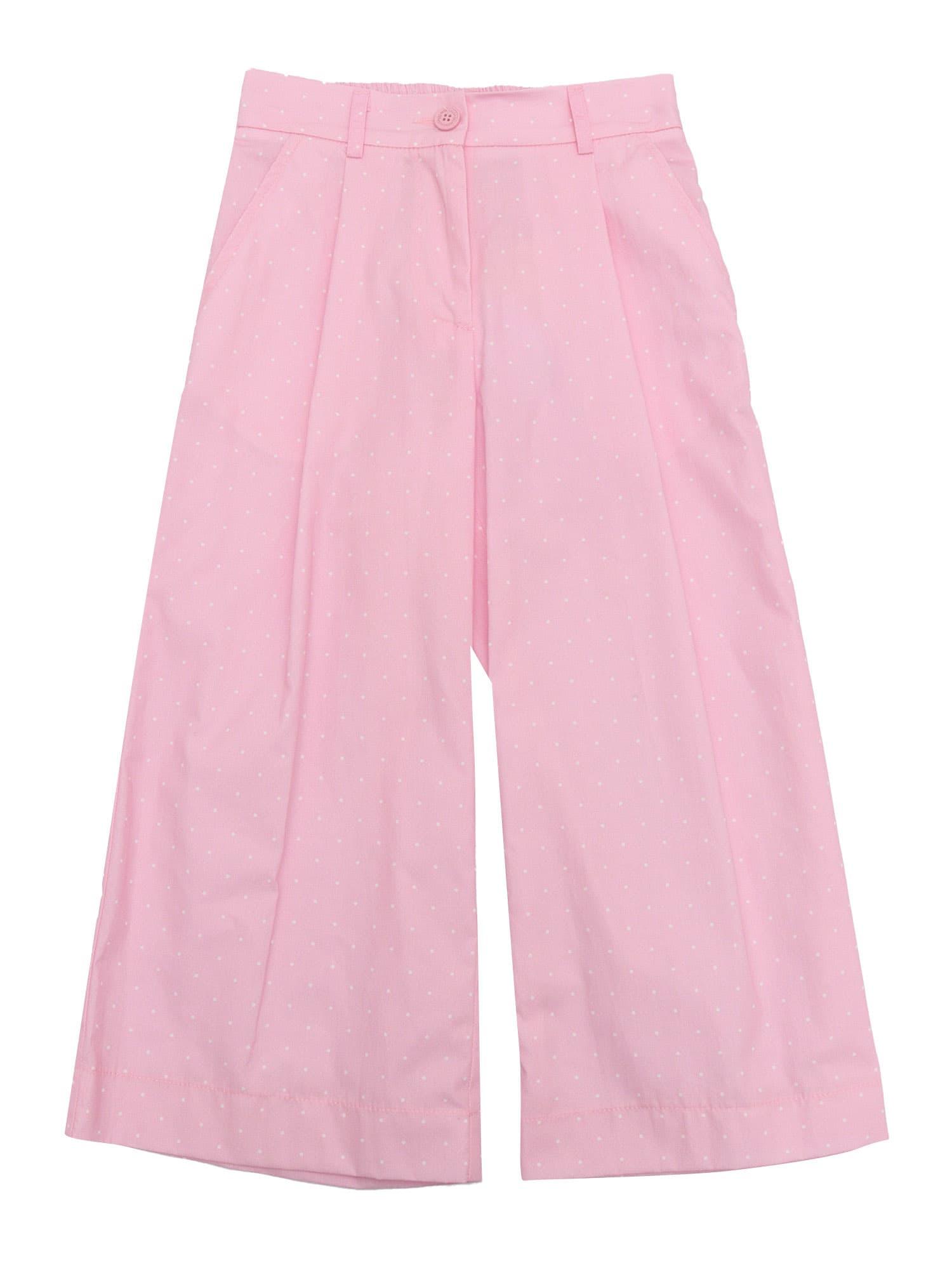 monnalisa cropped popeline pants