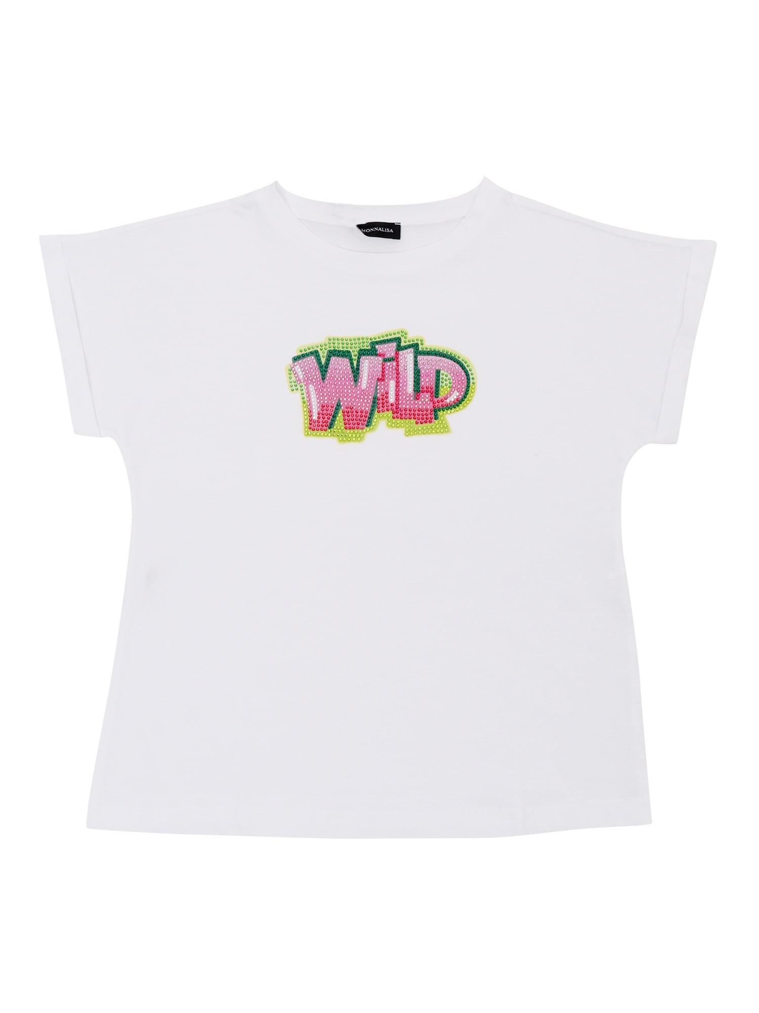 monnalisa girls t-shirt with rhinestones
