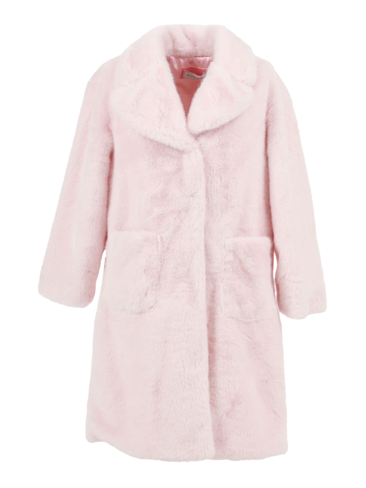 monnalisa hairy peluche teddy coat
