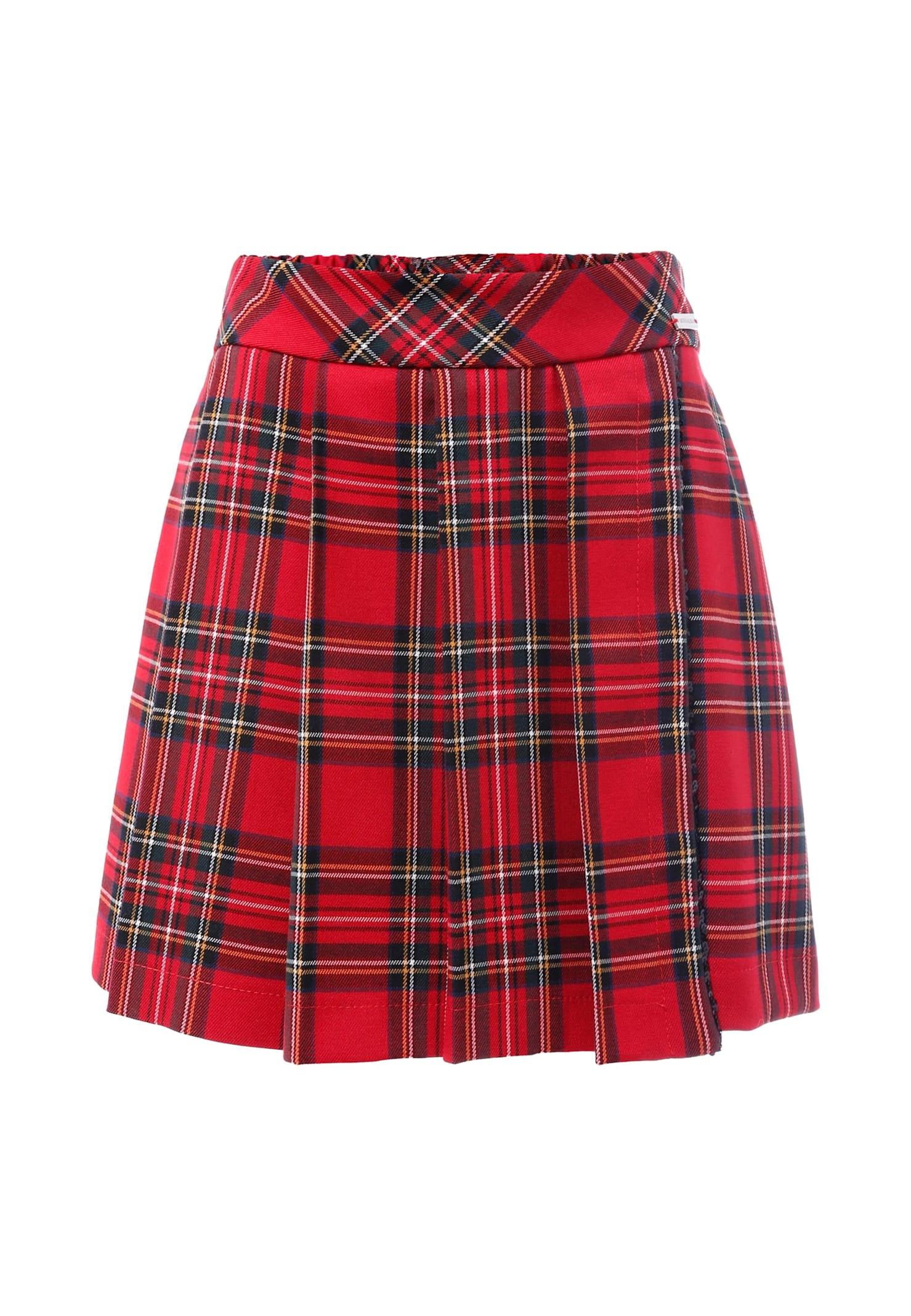 monnalisa red shorts for girl