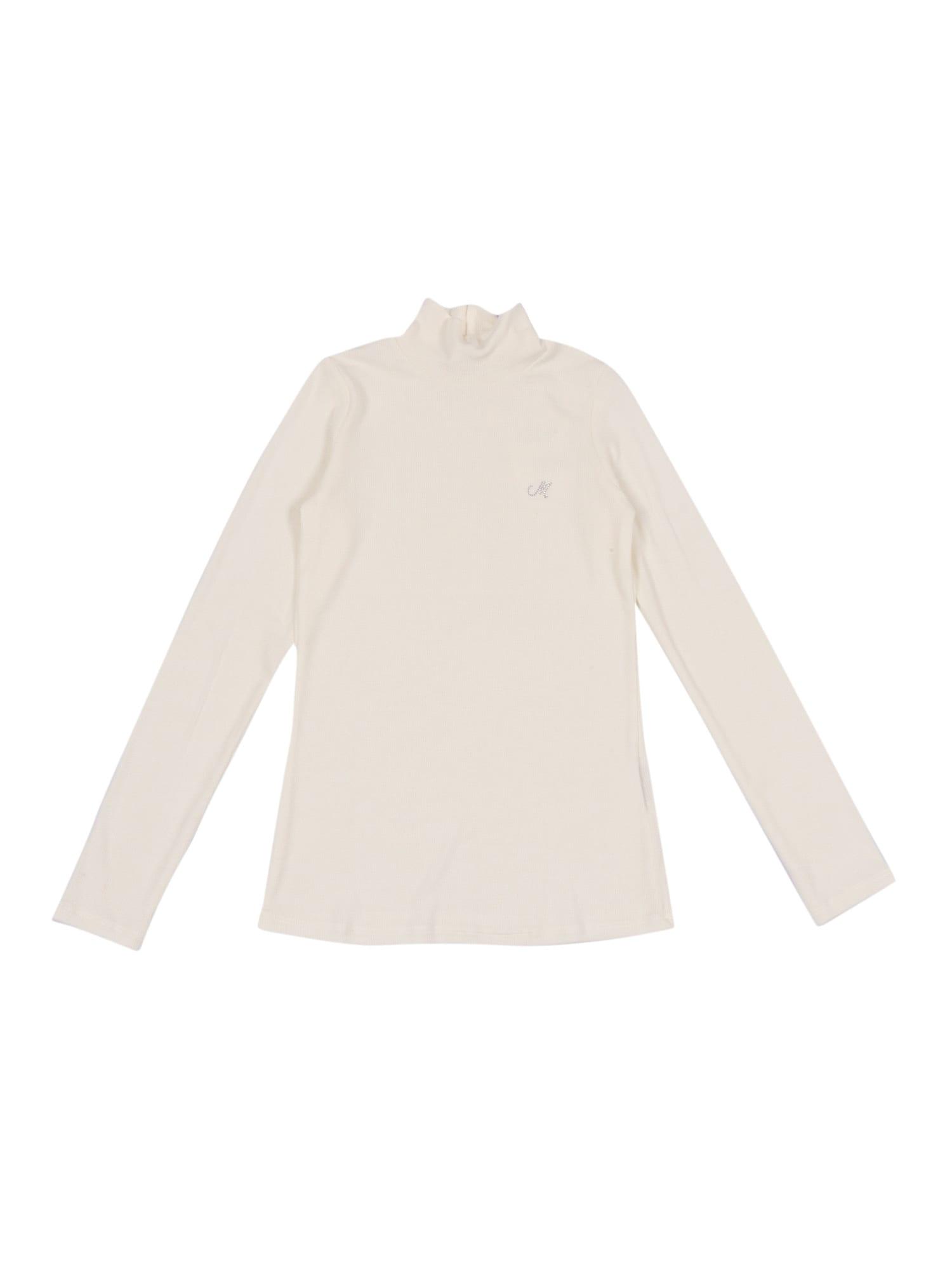 monnalisa ribbed high neck sweater