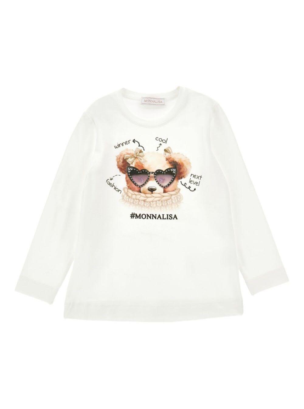 monnalisa t-shirt st. teddy jersey jersey cotone stretch