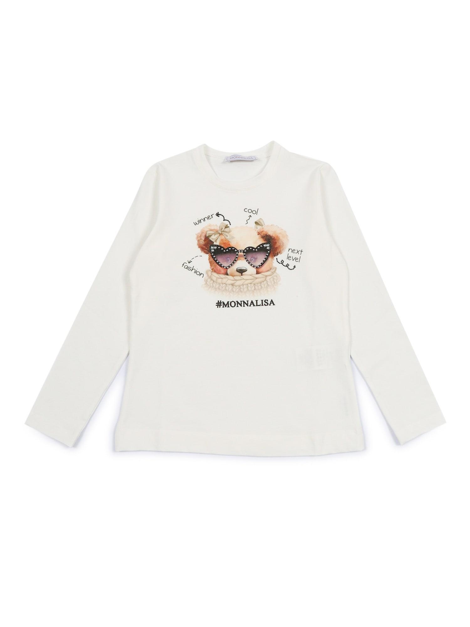 monnalisa teddy printed t-shirt