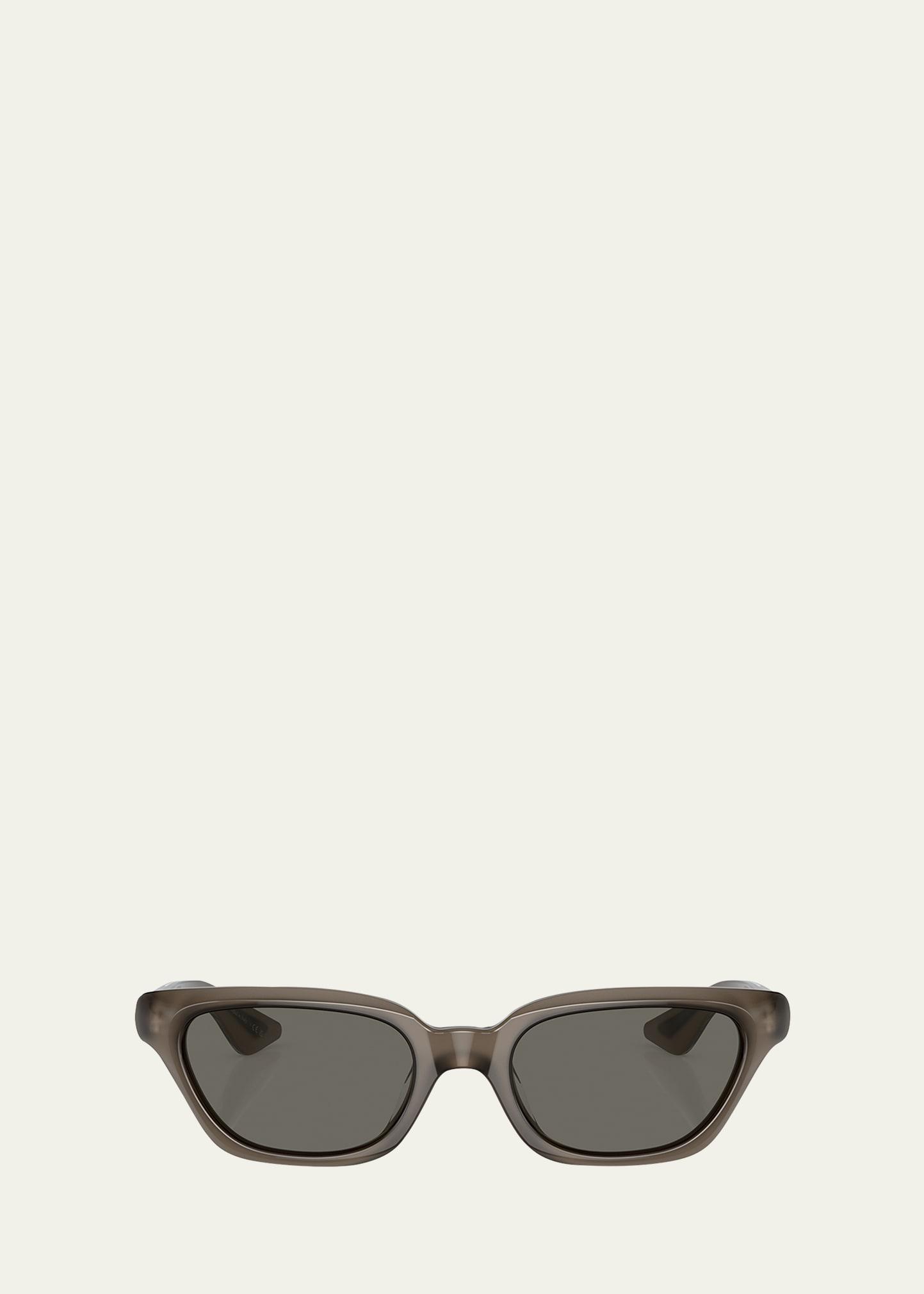 monochrome acetate rectangle sunglasses