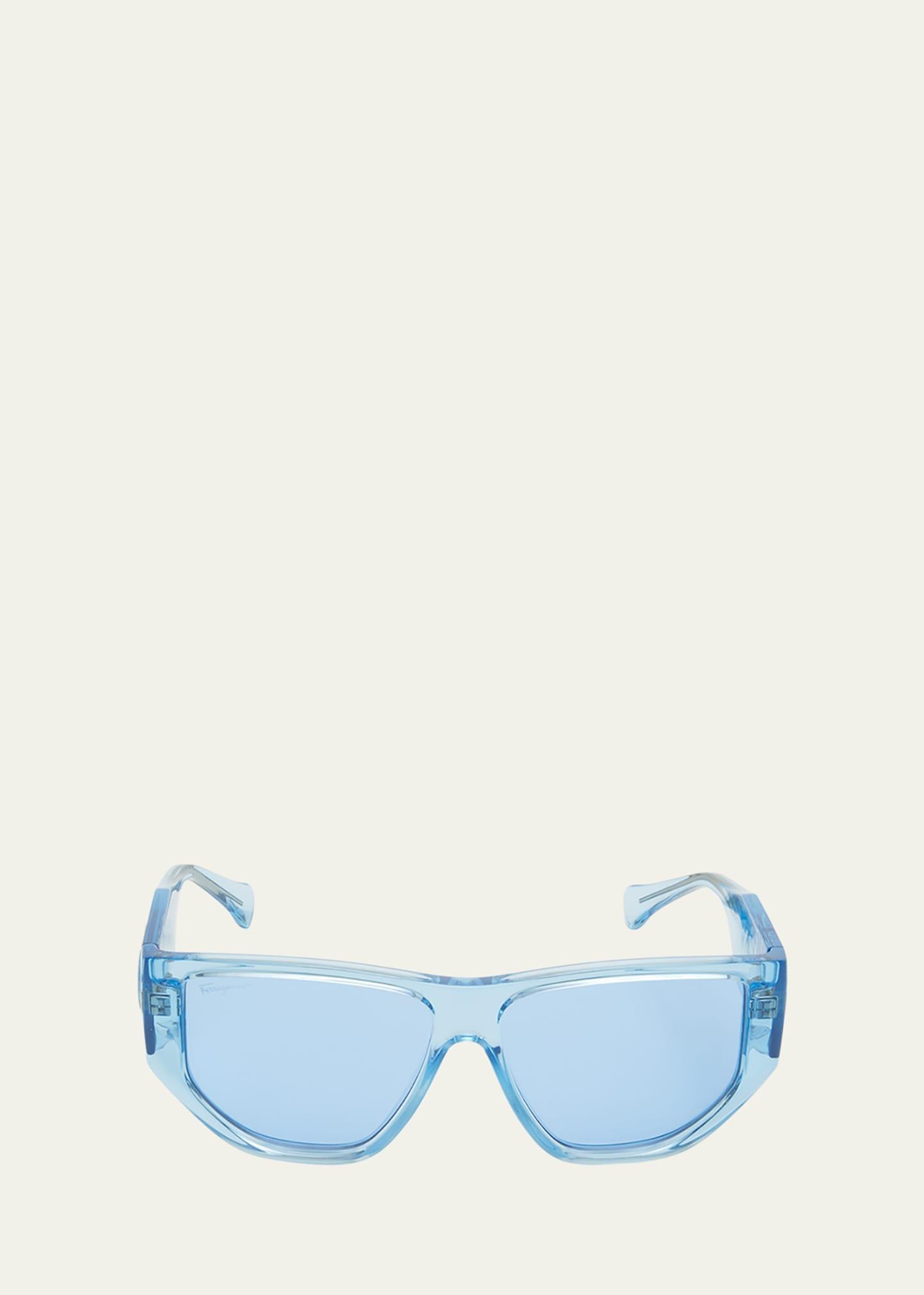 monochrome rectangle plastic sunglasses