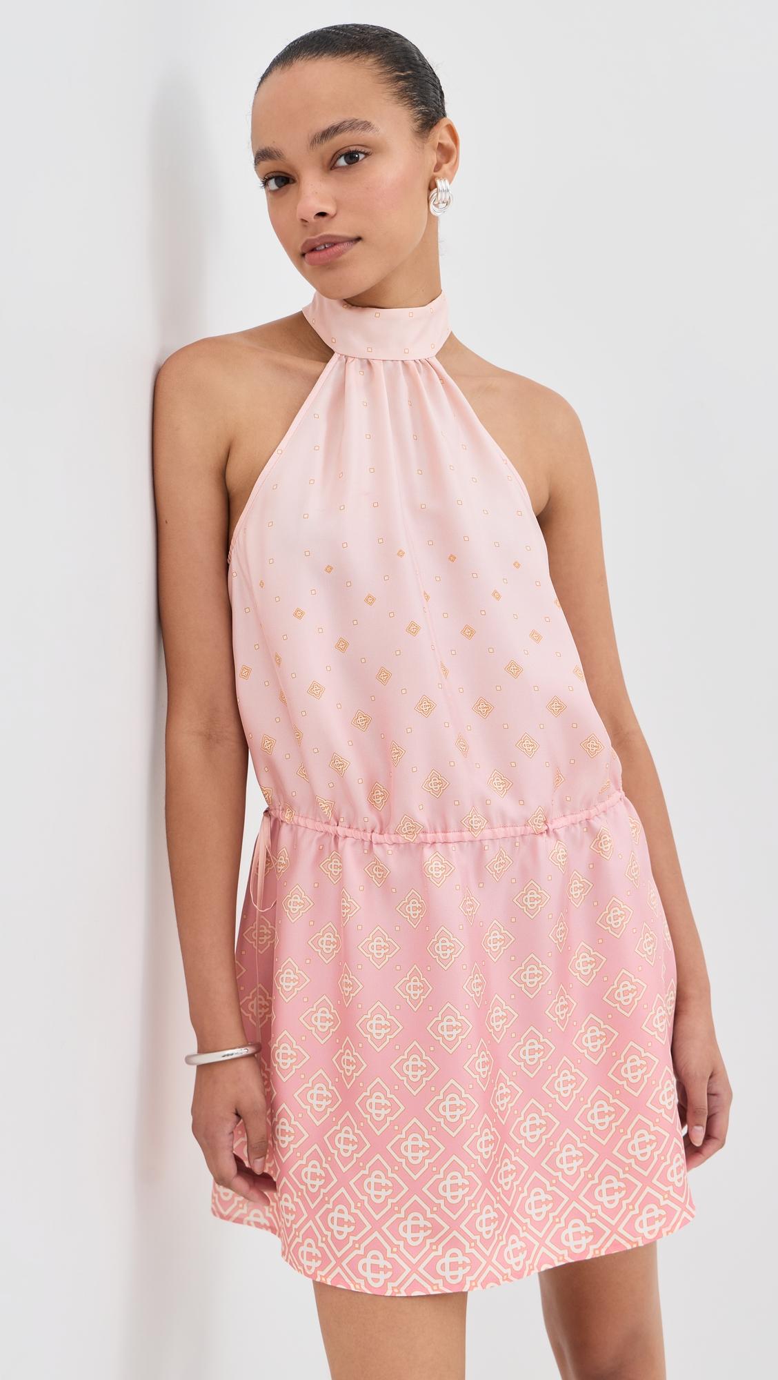 monogram degrade silk dress