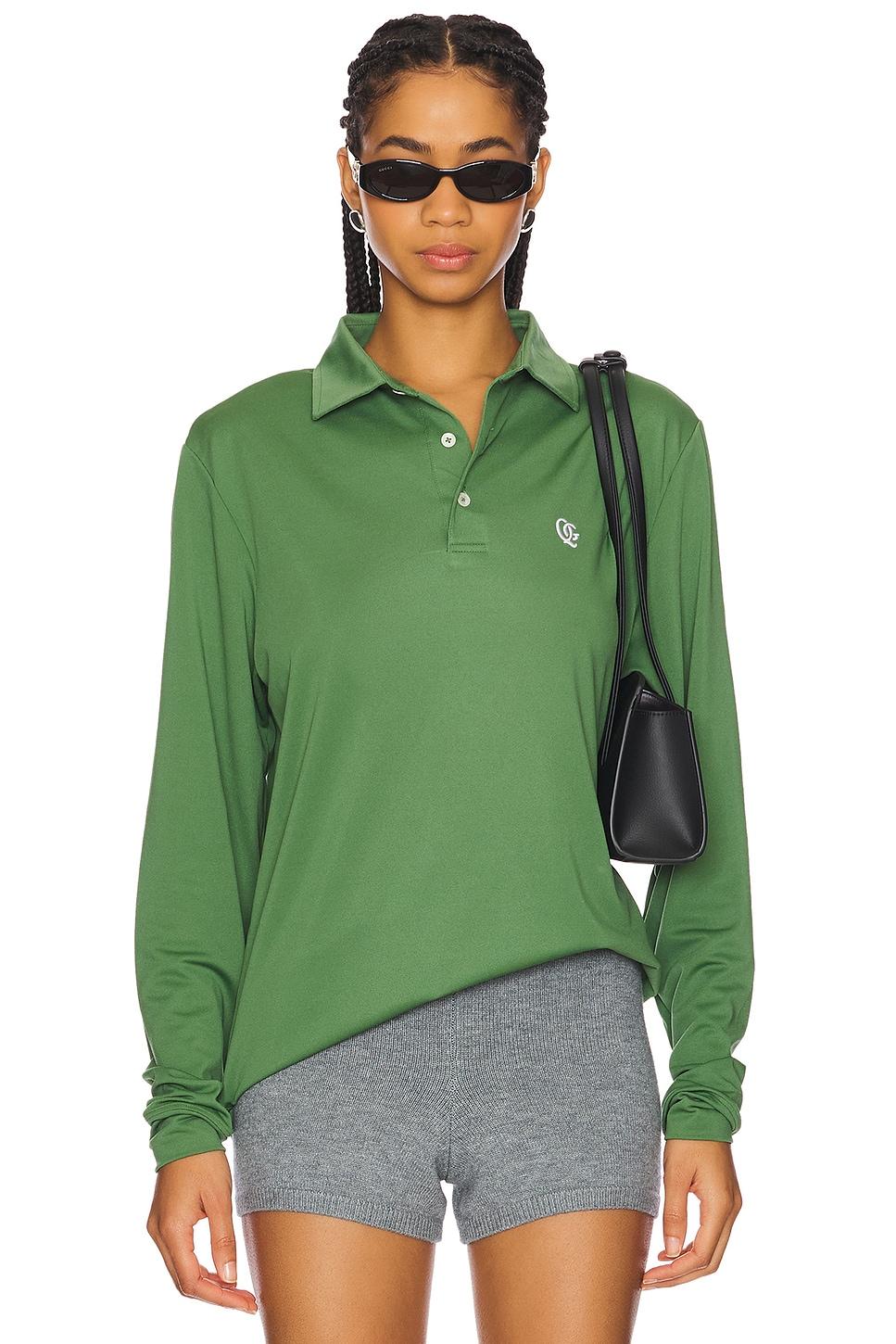 monogram long sleeve polo