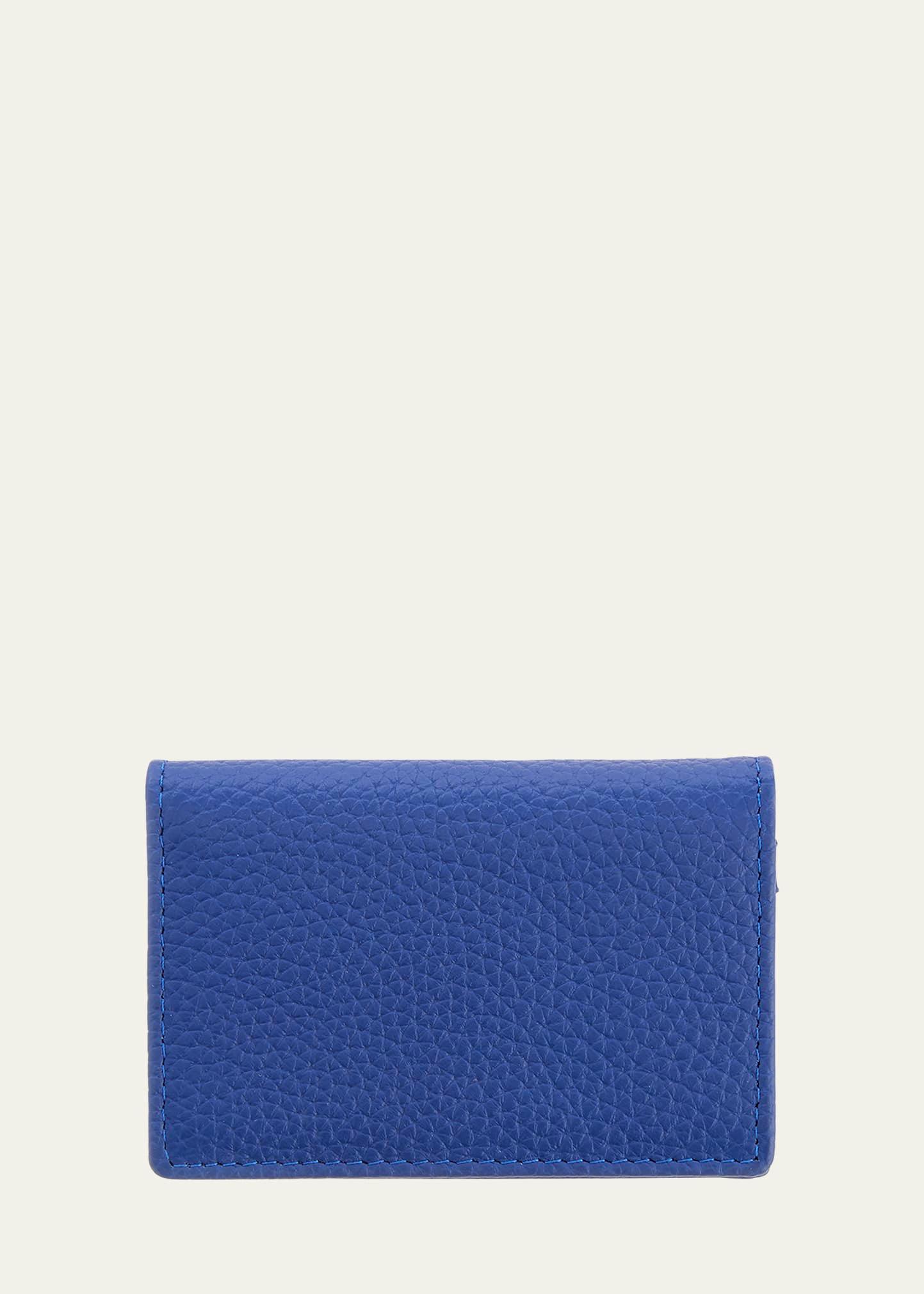 monogrammed leather card holder wallet