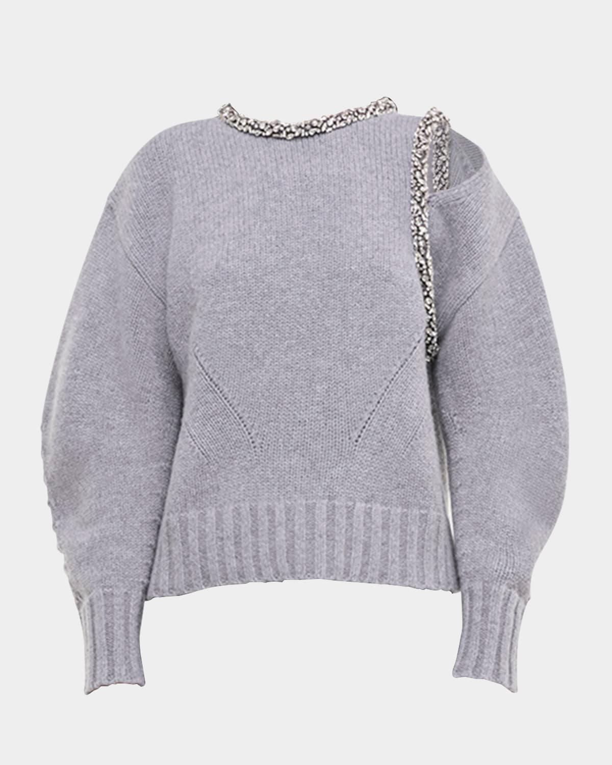 monroe embellished wool-cashmere sweater