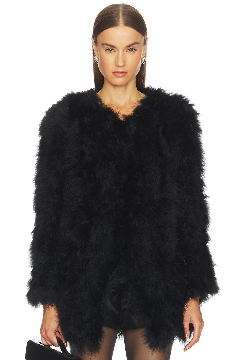 monroe feather coat