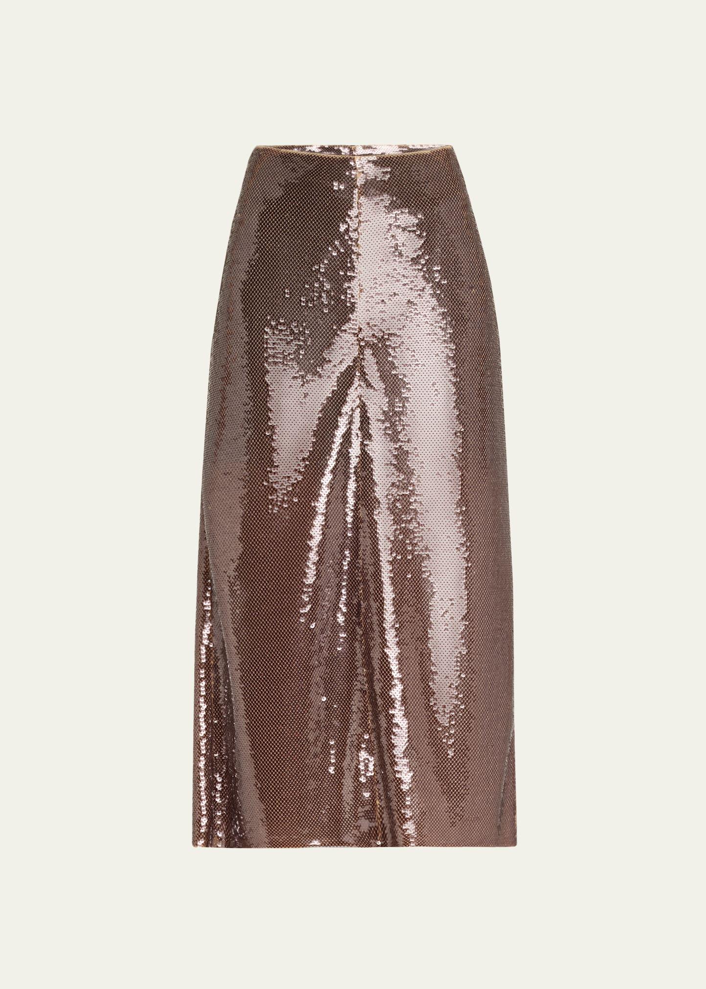 monroe sequined column skirt