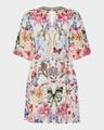 monserrate magic v-neck puff-sleeve mini dress