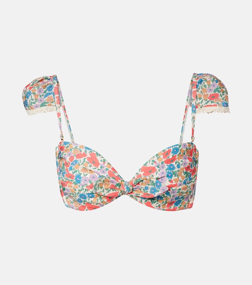 montce cabana floral bikini top