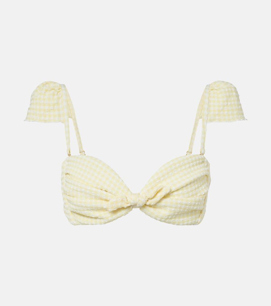 montce cabana gingham bikini top