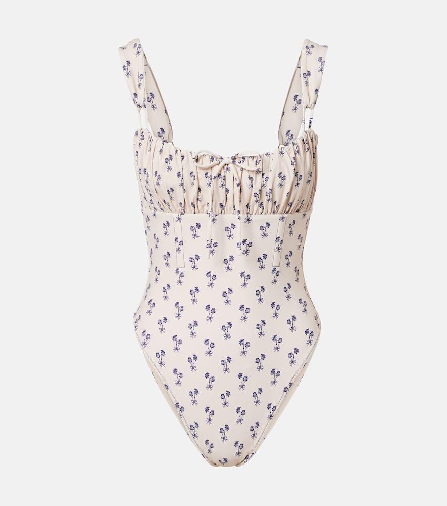 montce cynthia floral ruffled swimsuit