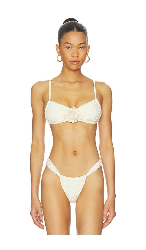 montce devin rosa bikini top in cream.