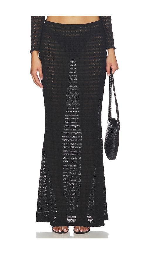 montce natalia maxi skirt in black.