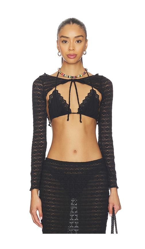 montce nia top in black.