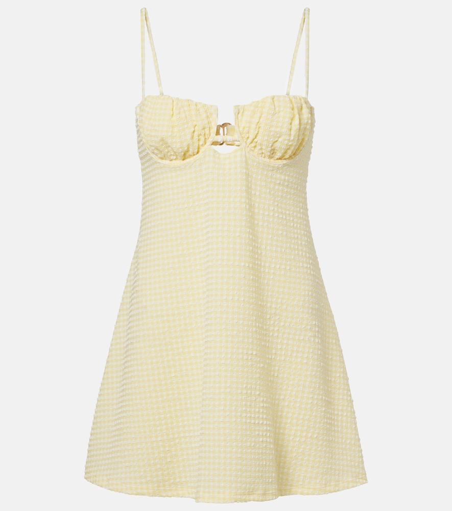 montce petal gingham minidress