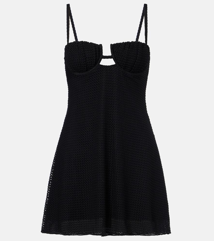 montce petal knitted minidress
