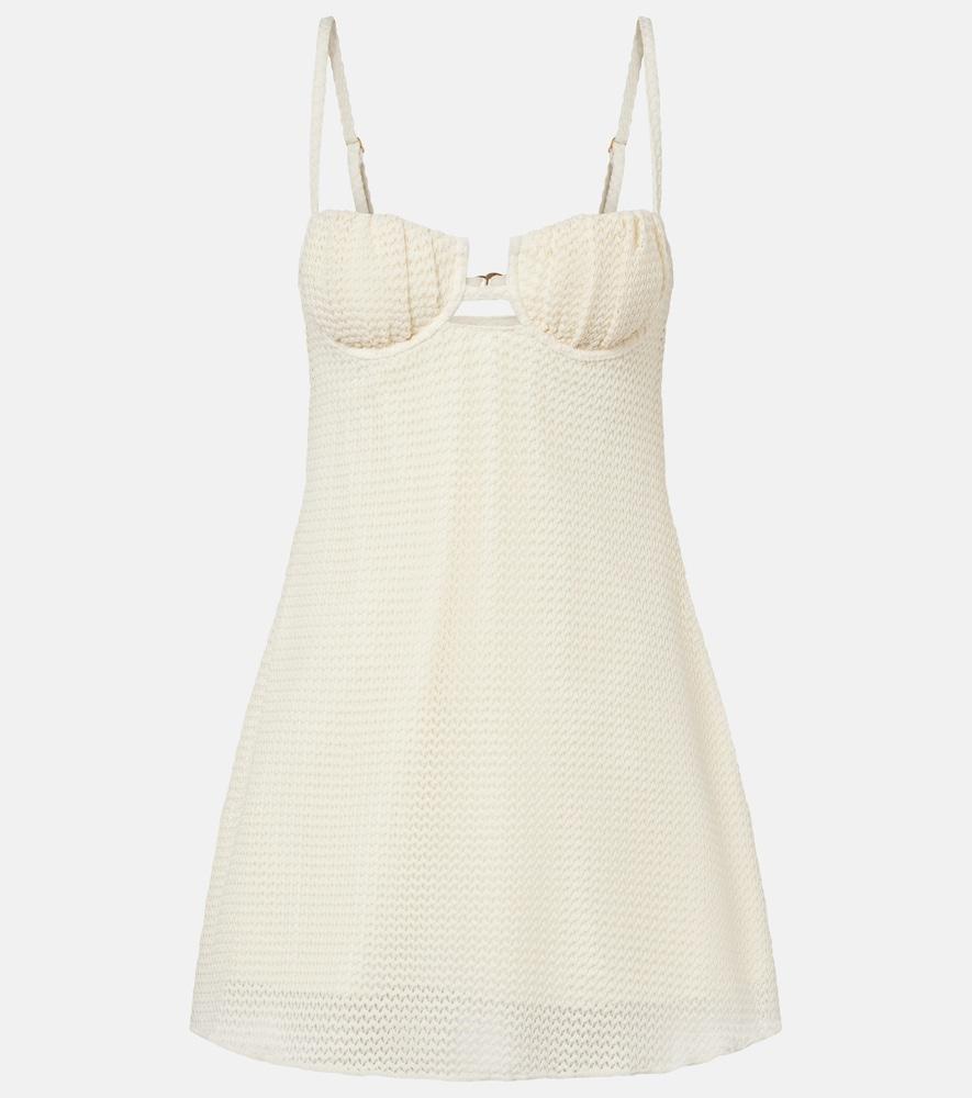 montce petal knitted minidress