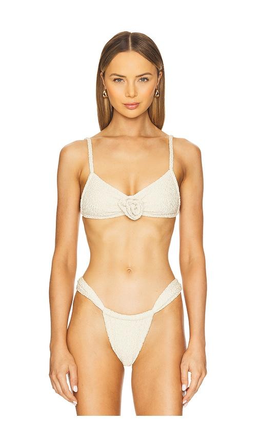 montce rosa devin bikini top in nude.