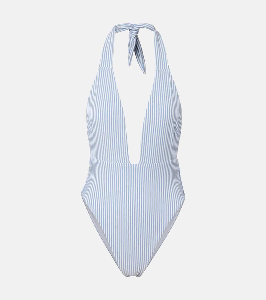 montce tropez striped swimsuit