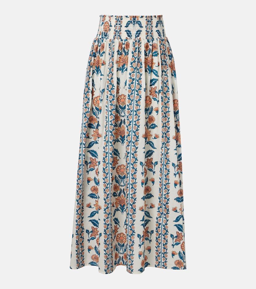 montce winona floral cotton maxi skirt
