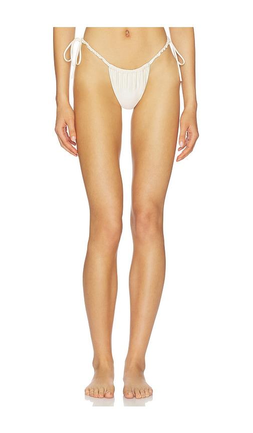 montce x elsa hosk brasil side tie bikini bottom in cream.