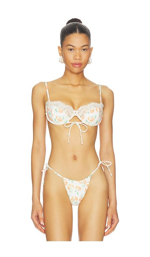 montce x elsa hosk lena bikini top in cream.