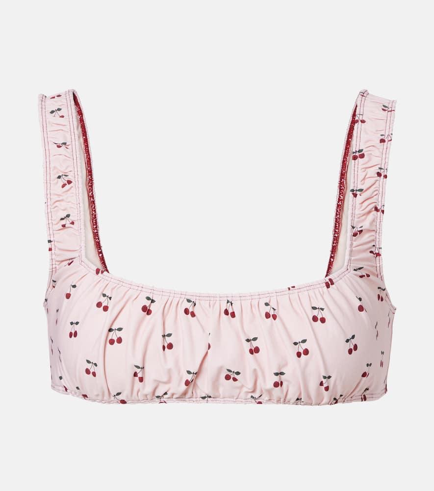 montce zoe printed bikini top