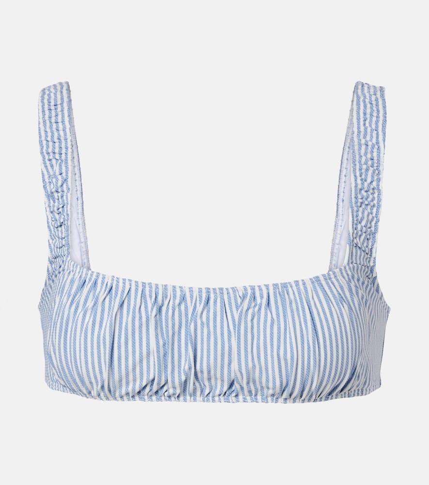montce zoe striped bikini top