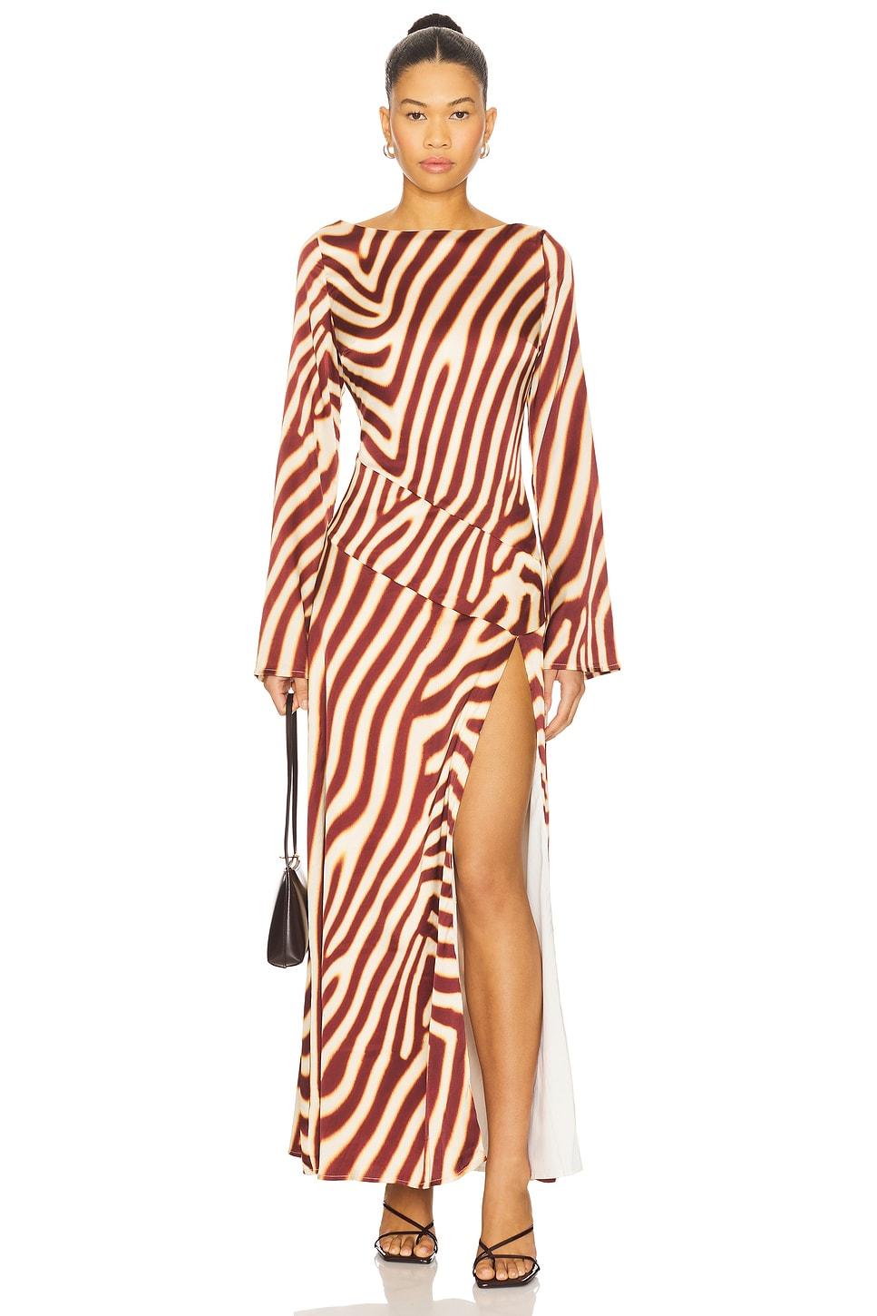 montie sleeved maxi dress