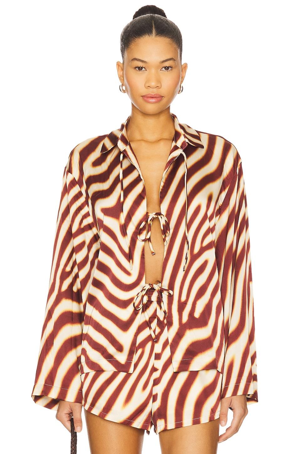 montie tie front sleeved shirt