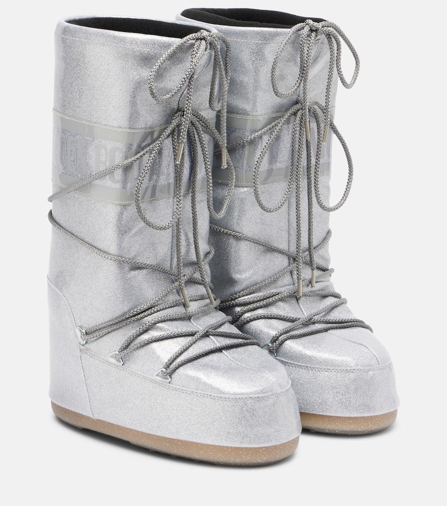 moon boot icon glitter knee