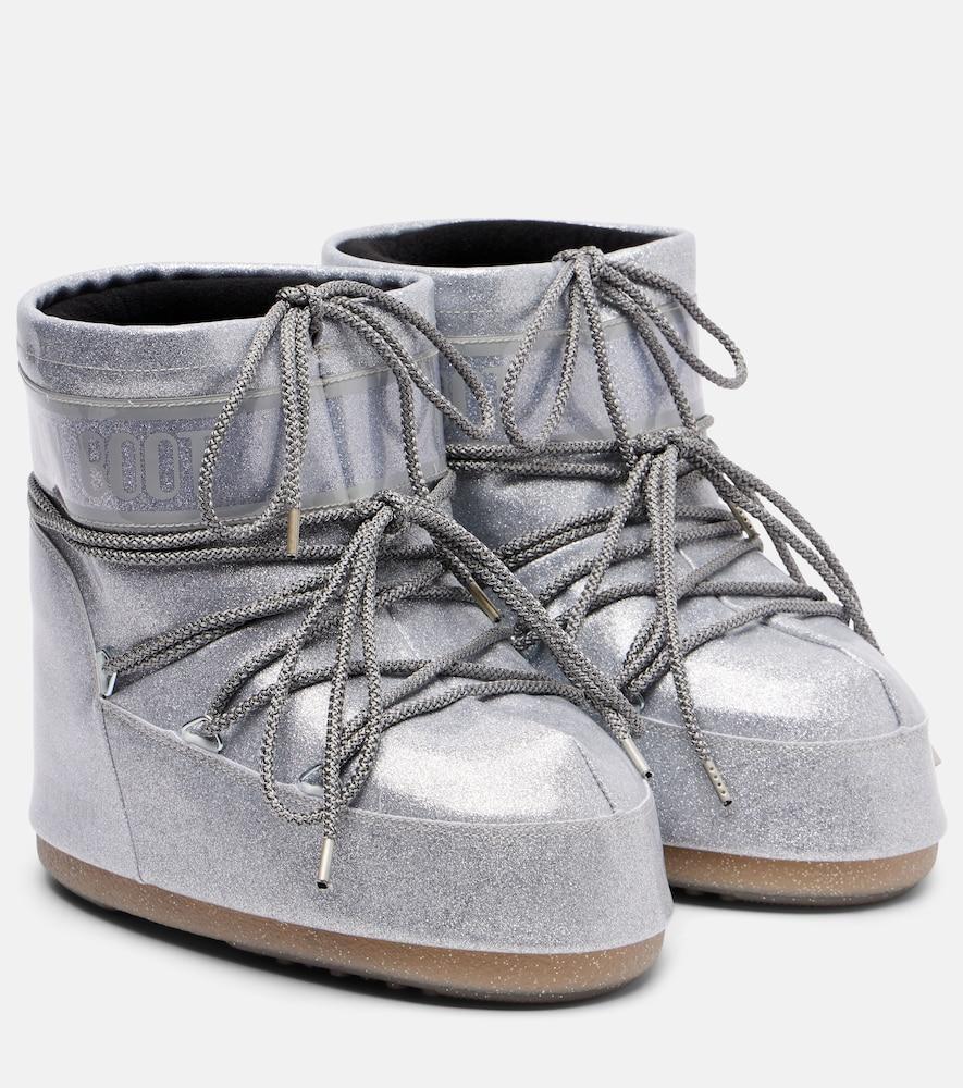 moon boot icon low glitter snow boots