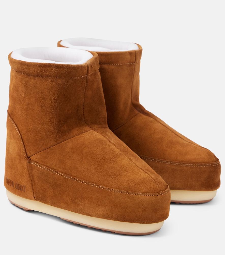 moon boot icon low suede snow boots