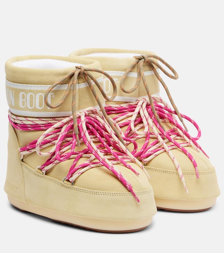 moon boot icon low suede snow boots