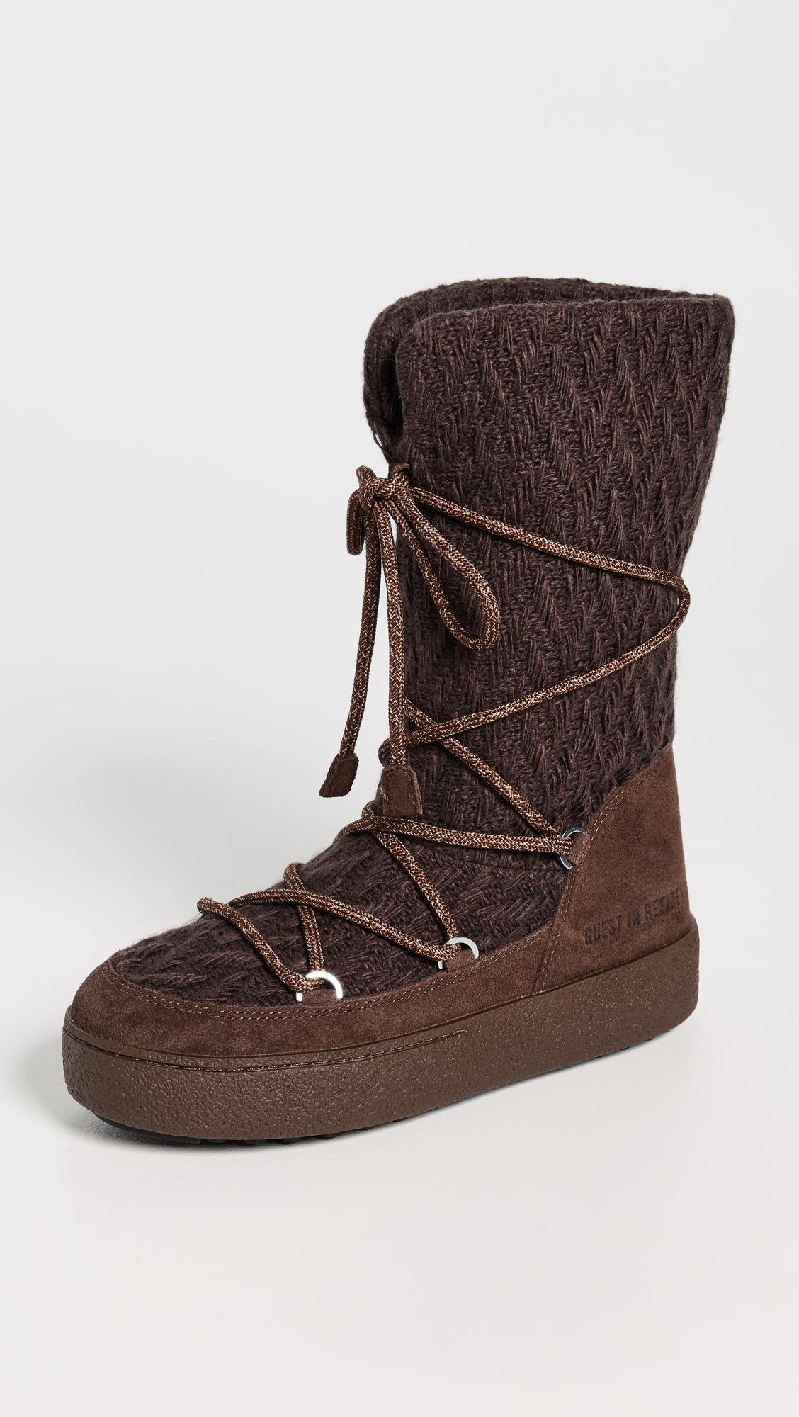 moon boot x guest in residence track knit boots