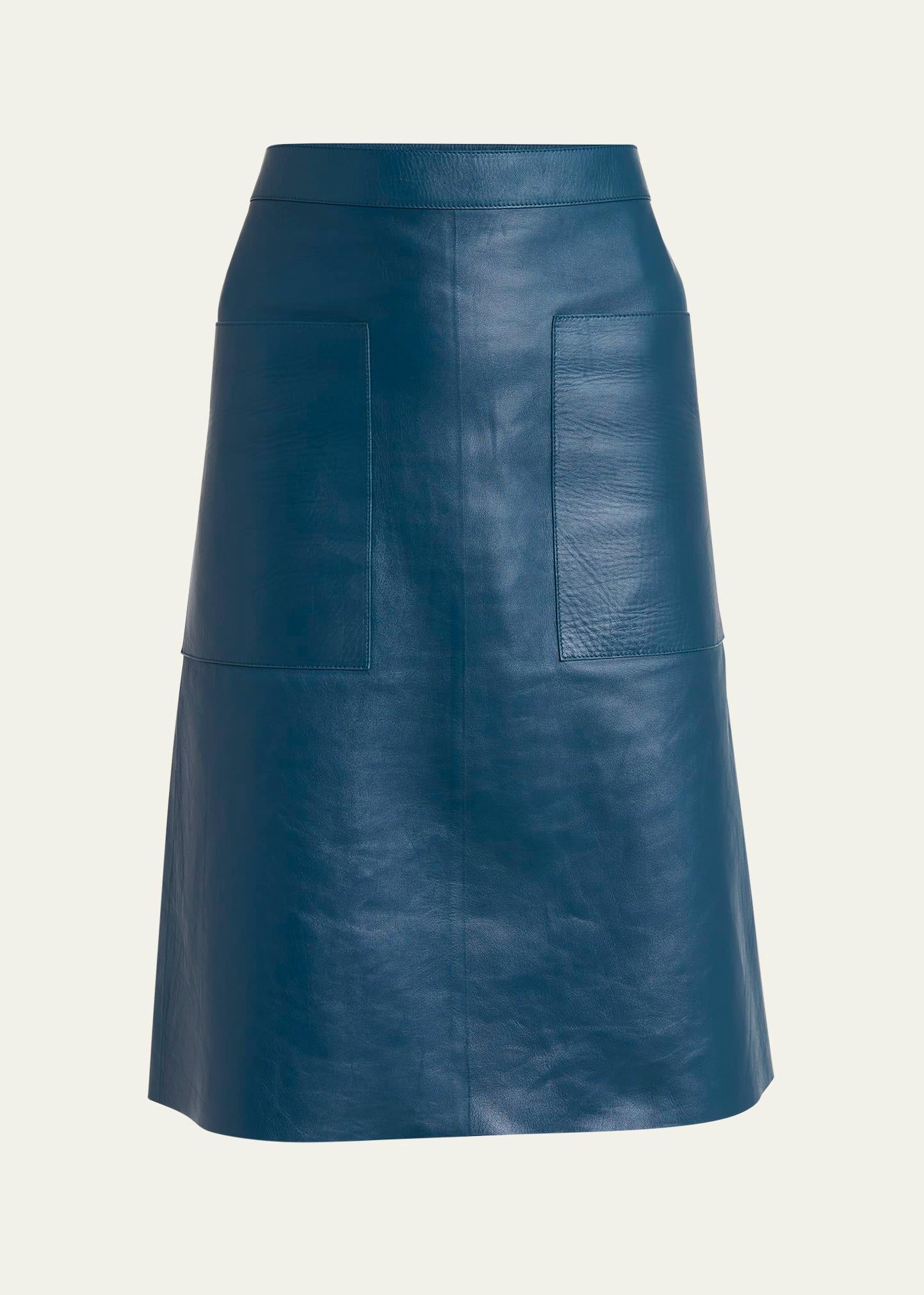 moon chrome free leather skirt